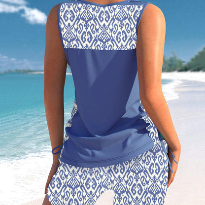 ⏳Time-Limited Special⏰Women's Printed Tankini Swimsuit – 2-Piece Tummy Control Set 🌸