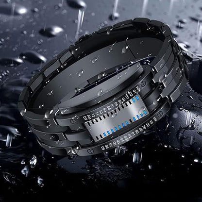⏳Time-Limited Special⏰Men's Binary LED Watch – Stainless Steel, Blue Light, Sporty, Water-Resistant, Modern ⚡