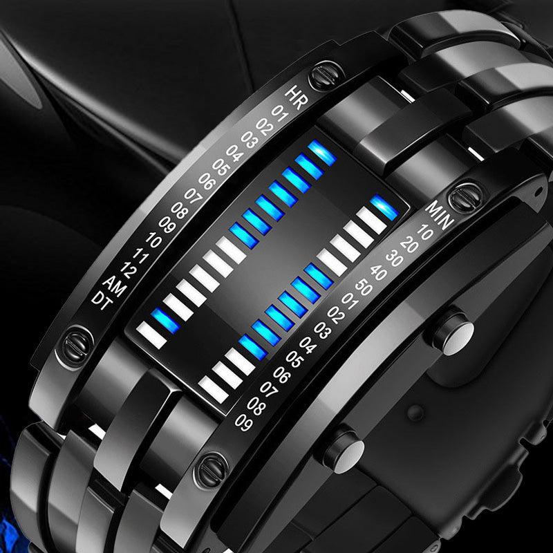 ⏳Time-Limited Special⏰Men's Binary LED Watch – Stainless Steel, Blue Light, Sporty, Water-Resistant, Modern ⚡