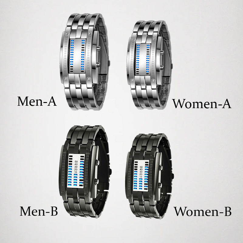 ⏳Time-Limited Special⏰Men's Binary LED Watch – Stainless Steel, Blue Light, Sporty, Water-Resistant, Modern ⚡