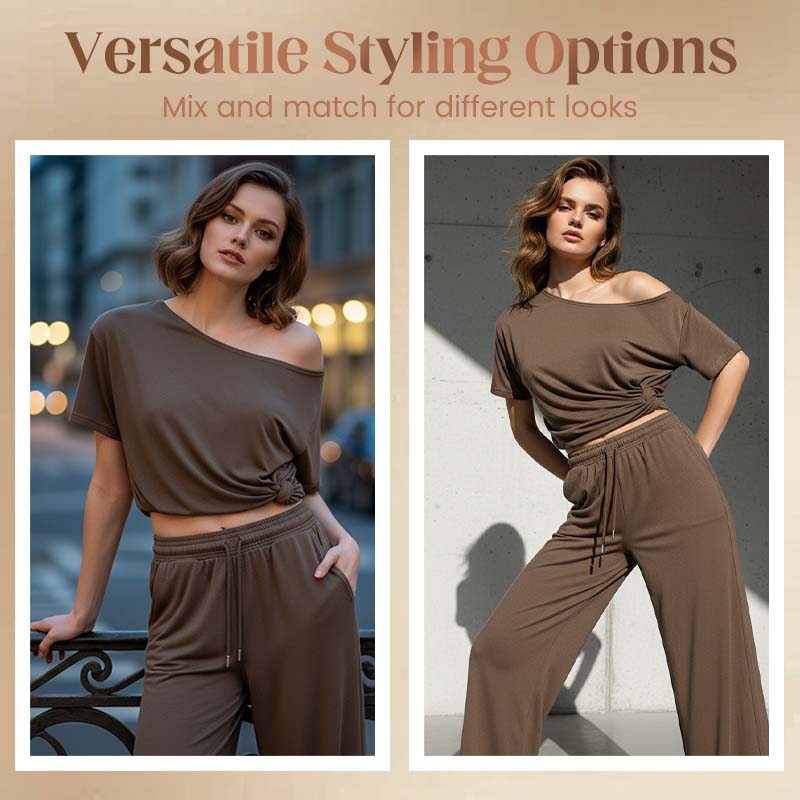 ⏳Time-Limited Special⏰Women's Off-Shoulder Top & Pants 2-Piece Set