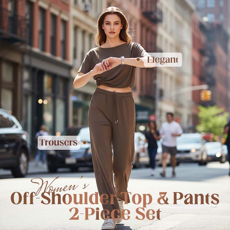 ⏳Time-Limited Special⏰Women's Off-Shoulder Top & Pants 2-Piece Set