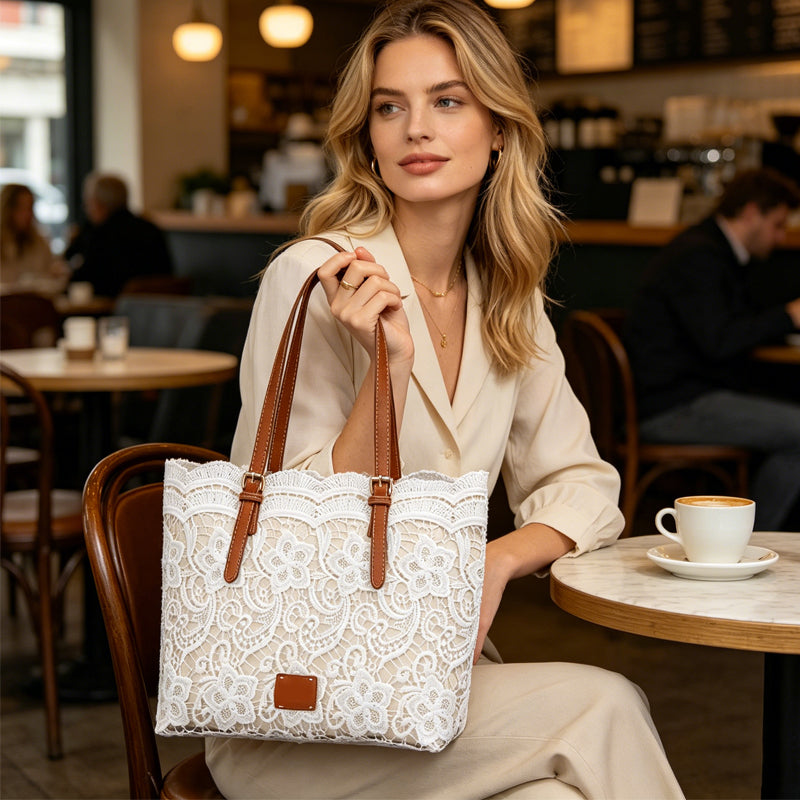 ⏳Time-Limited Special⏰Vintage Lace Shoulder Bag – Elegant Lace, Spacious Interior & Adjustable Strap