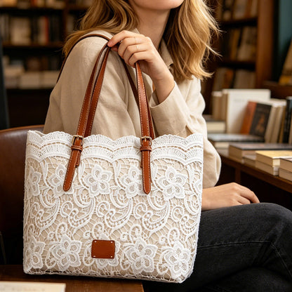 ⏳Time-Limited Special⏰Vintage Lace Shoulder Bag – Elegant Lace, Spacious Interior & Adjustable Strap