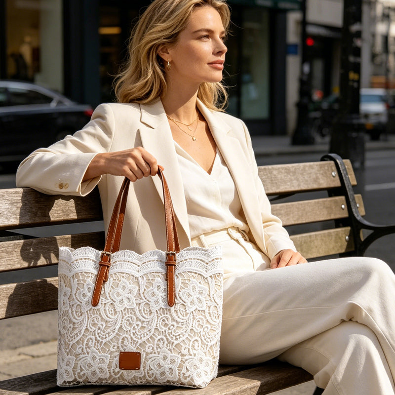 ⏳Time-Limited Special⏰Vintage Lace Shoulder Bag – Elegant Lace, Spacious Interior & Adjustable Strap