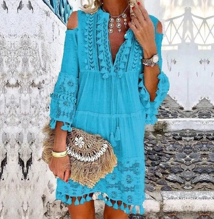 ⏳Time-Limited Special⏰Women's Loose Cotton Linen Embroidered Dress🌸👗