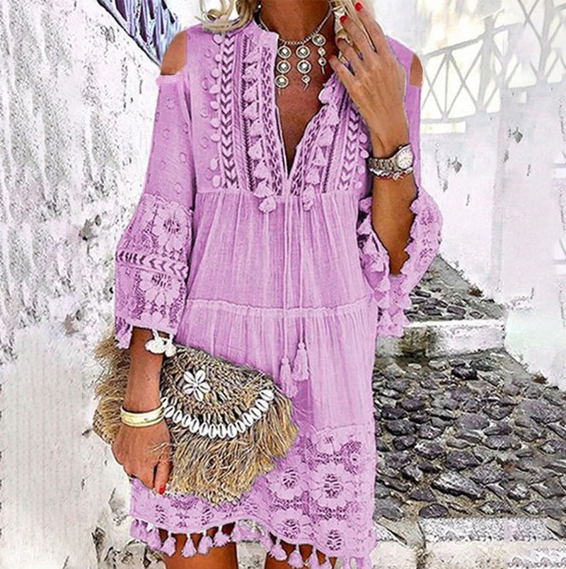 ⏳Time-Limited Special⏰Women's Loose Cotton Linen Embroidered Dress🌸👗
