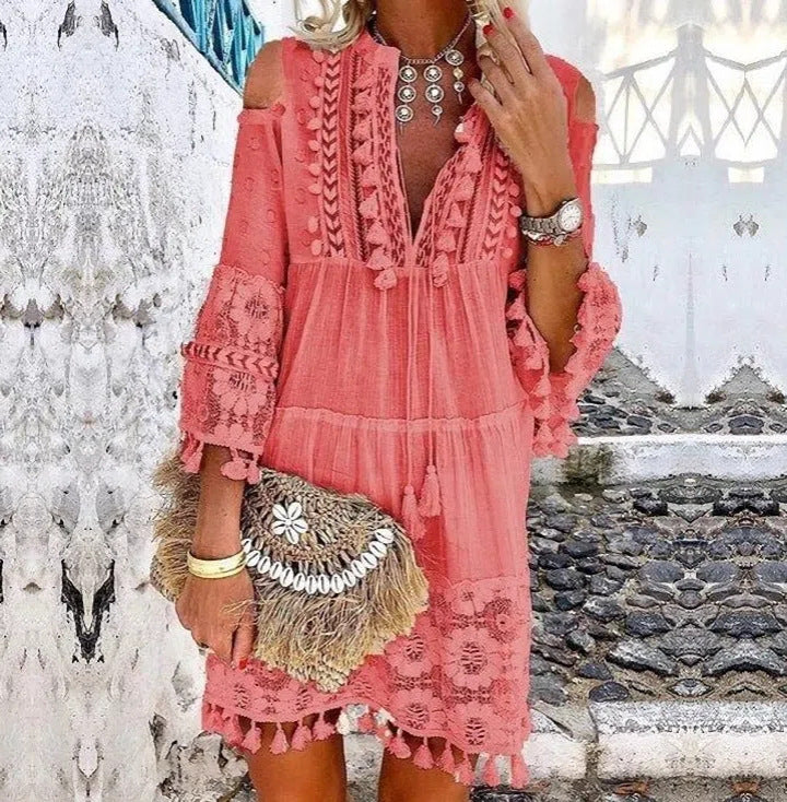 ⏳Time-Limited Special⏰Women's Loose Cotton Linen Embroidered Dress🌸👗