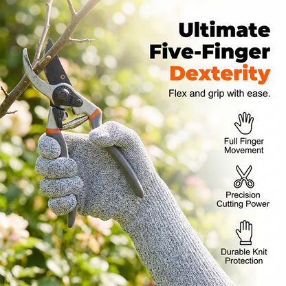 ✋ Level 5 Cut Resistant Safety Gloves – Puncture Proof, Breathable, Touchscreen Compatible. Great for Gardening, Glass Handling & Carpentry 🪴🔧