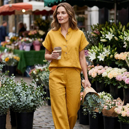 ⏳Time-Limited Special⏰Women's 2-Piece Set – Solid Color, Casual, Comfortable, Versatile ✨