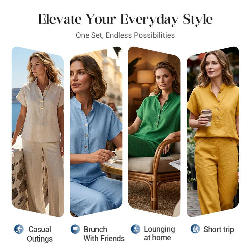 ⏳Time-Limited Special⏰Women's 2-Piece Set – Solid Color, Casual, Comfortable, Versatile ✨