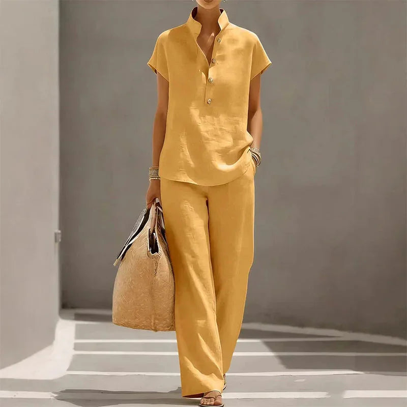 ⏳Time-Limited Special⏰Women's 2-Piece Set – Solid Color, Casual, Comfortable, Versatile ✨