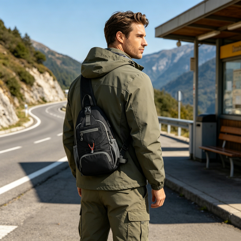 ⏳Time-Limited Special⏰UnisexMen's Outdoor Sling Bag – Multi-Pocket, Water-Resistant & Breathable – Perfect for Travel & Daily Use ✨