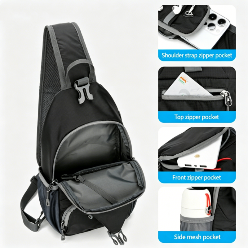 ⏳Time-Limited Special⏰UnisexMen's Outdoor Sling Bag – Multi-Pocket, Water-Resistant & Breathable – Perfect for Travel & Daily Use ✨