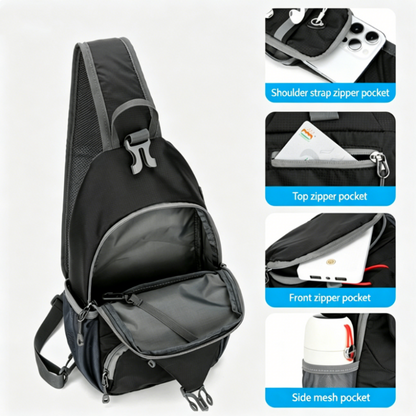 ⏳Time-Limited Special⏰UnisexMen's Outdoor Sling Bag – Multi-Pocket, Water-Resistant & Breathable – Perfect for Travel & Daily Use ✨