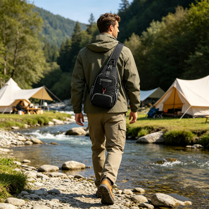⏳Time-Limited Special⏰UnisexMen's Outdoor Sling Bag – Multi-Pocket, Water-Resistant & Breathable – Perfect for Travel & Daily Use ✨
