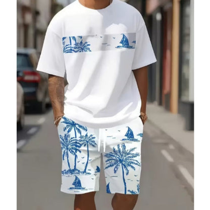 ⏳Time-Limited Special⏰Men's Graphic Print T-Shirt & Shorts Set