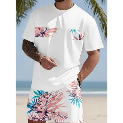 ⏳Time-Limited Special⏰Men's Graphic Print T-Shirt & Shorts Set