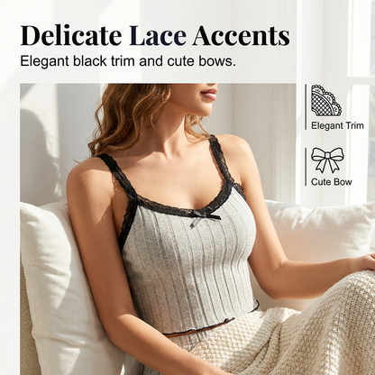⏳Time-Limited Special⏰Ribbed Knit Cami & Shorts Pajama Set