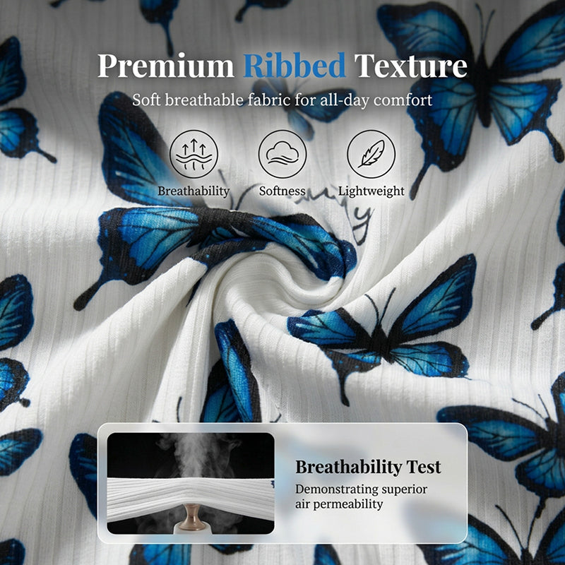 ⏳Time-Limited Special⏰Women's Cozy Butterfly Print Pajama Set