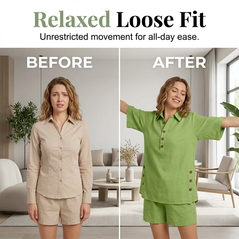 ⏳Time-Limited Special⏰Women's Summer Relaxed Fit Top and Shorts Set