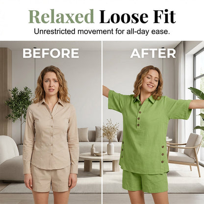 ⏳Time-Limited Special⏰Women's Summer Relaxed Fit Top and Shorts Set