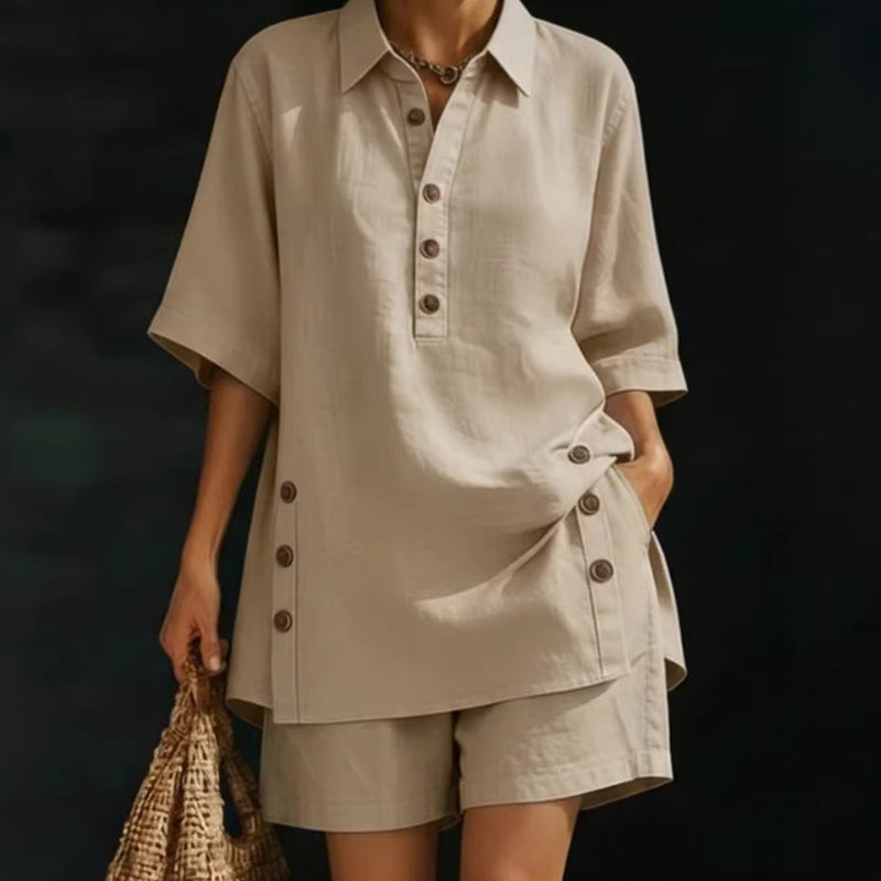 ⏳Time-Limited Special⏰Women's Summer Relaxed Fit Top and Shorts Set