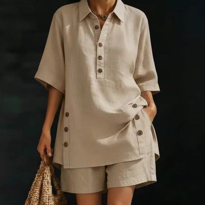⏳Time-Limited Special⏰Women's Summer Relaxed Fit Top and Shorts Set