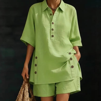 ⏳Time-Limited Special⏰Women's Summer Relaxed Fit Top and Shorts Set