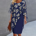 ⏳Time-Limited Special⏰Women's Elegant Floral Print Overlay & Dress Set