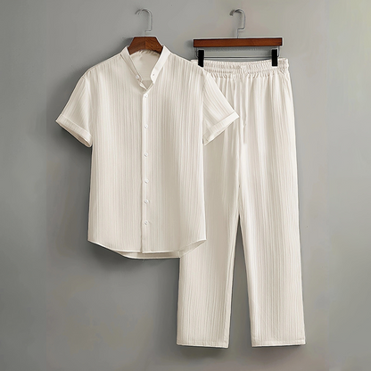 ⏳Time-Limited Special⏰Men's Textured 2-Piece Shirt & Pants Set