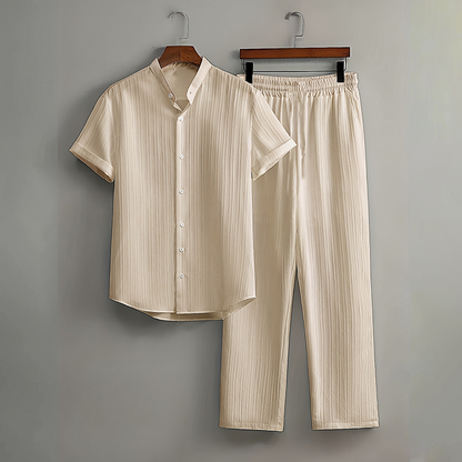 ⏳Time-Limited Special⏰Men's Textured 2-Piece Shirt & Pants Set