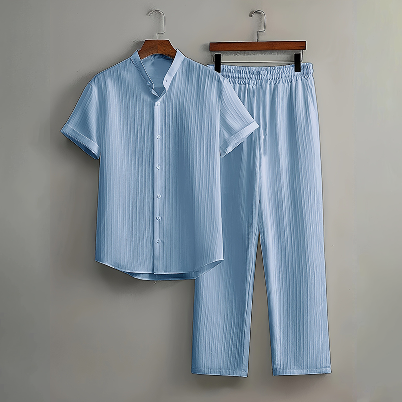 ⏳Time-Limited Special⏰Men's Textured 2-Piece Shirt & Pants Set