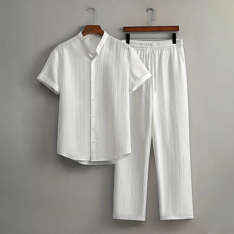 ⏳Time-Limited Special⏰Men's Textured 2-Piece Shirt & Pants Set