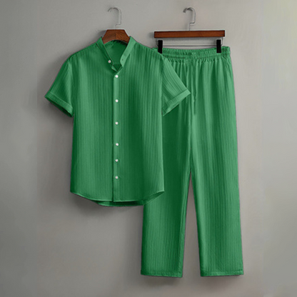 ⏳Time-Limited Special⏰Men's Textured 2-Piece Shirt & Pants Set