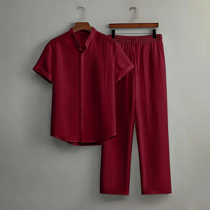 ⏳Time-Limited Special⏰Men's Textured 2-Piece Shirt & Pants Set