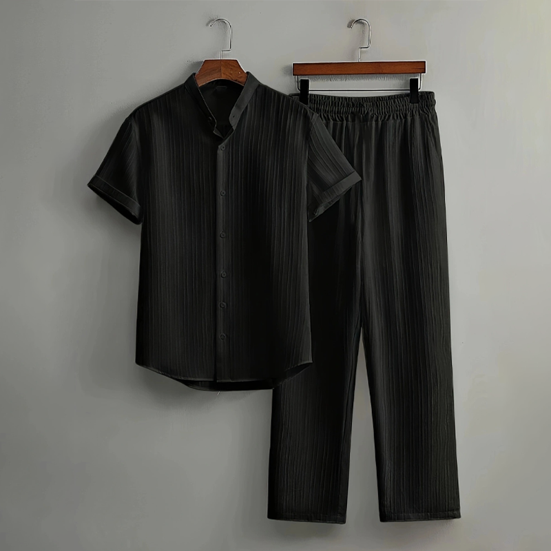 ⏳Time-Limited Special⏰Men's Textured 2-Piece Shirt & Pants Set
