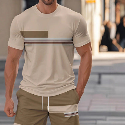 ⏳Time-Limited Special⏰Men's 2-Piece Set – Color Block, 6 Colors, S-5XL, Drawstring 🩳