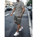 ⏳Time-Limited Special⏰Men's 2-Piece Set – Color Block, 6 Colors, S-5XL, Drawstring 🩳