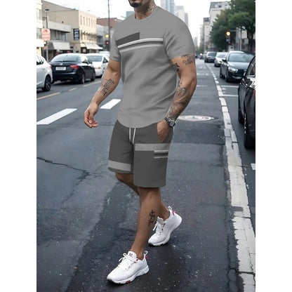 ⏳Time-Limited Special⏰Men's 2-Piece Set – Color Block, 6 Colors, S-5XL, Drawstring 🩳