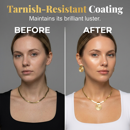 ⏳Time-Limited Special⏰Modern Chic Necklace & Earring Set – Gold finish, geometric design & lightweight – perfect for daily elegance or gifting – includes matching pieces for a polished look 💫