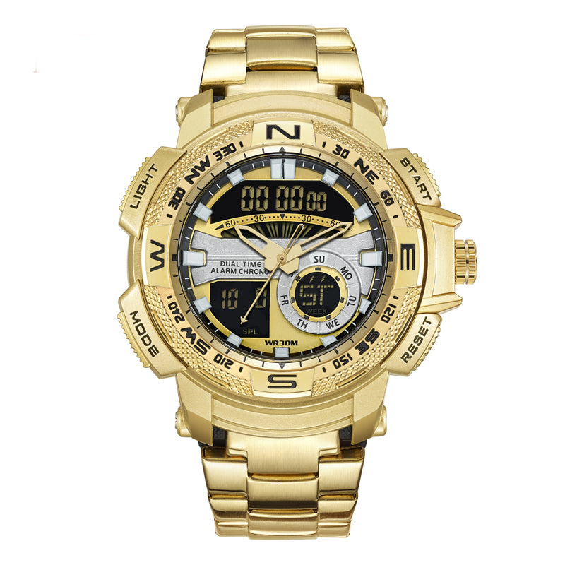⏳Time-Limited Special⏰Men's Dual-Display Sports Watch – Analog-Digital, 3ATM Waterproof, Multi-Function ⏱️