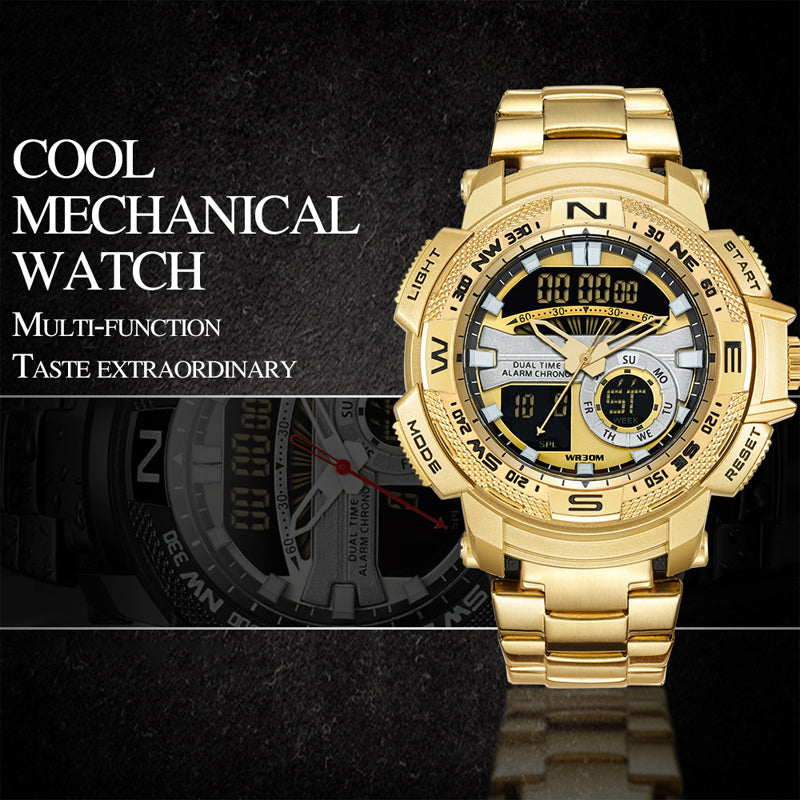 ⏳Time-Limited Special⏰Men's Dual-Display Sports Watch – Analog-Digital, 3ATM Waterproof, Multi-Function ⏱️
