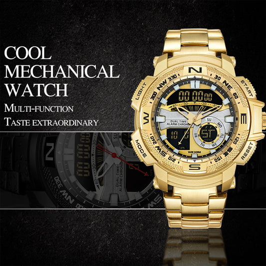 ⏳Time-Limited Special⏰Men's Dual-Display Sports Watch – Analog-Digital, 3ATM Waterproof, Multi-Function ⏱️
