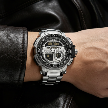 ⏳Time-Limited Special⏰Men's Dual-Display Sports Watch – Analog-Digital, 3ATM Waterproof, Multi-Function ⏱️