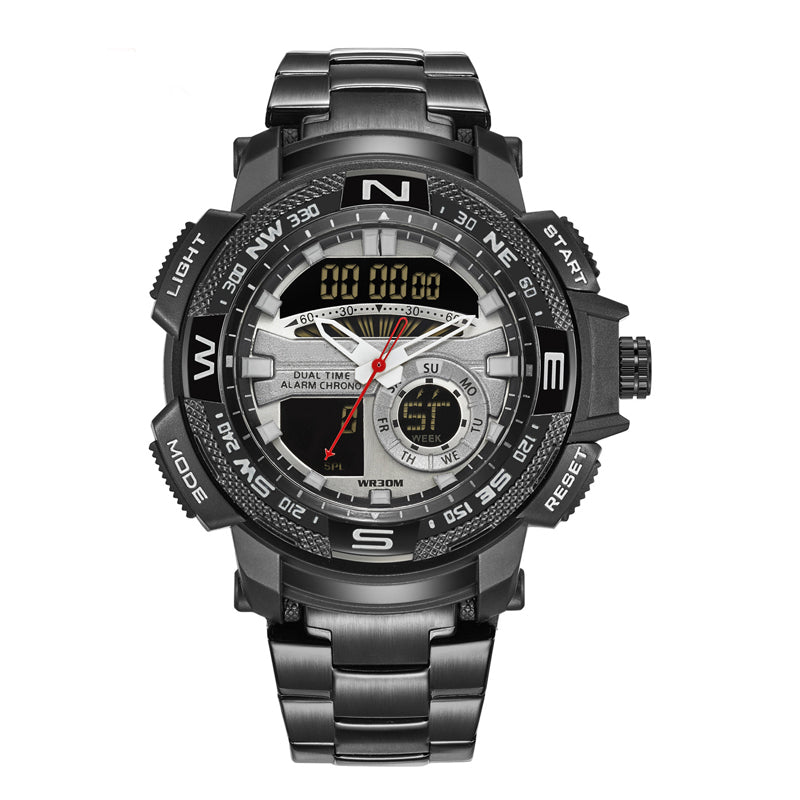 ⏳Time-Limited Special⏰Men's Dual-Display Sports Watch – Analog-Digital, 3ATM Waterproof, Multi-Function ⏱️
