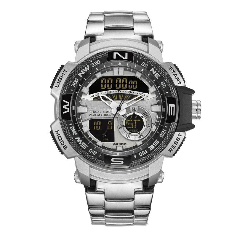 ⏳Time-Limited Special⏰Men's Dual-Display Sports Watch – Analog-Digital, 3ATM Waterproof, Multi-Function ⏱️