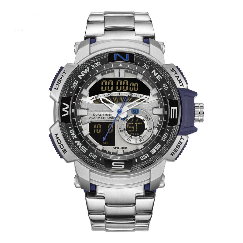 ⏳Time-Limited Special⏰Men's Dual-Display Sports Watch – Analog-Digital, 3ATM Waterproof, Multi-Function ⏱️