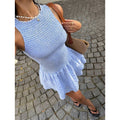 ⏳Time-Limited Special⏰Sleeveless Gingham Smocked Mini Dress – Stretchy & lightweight – Perfect for holidays, beach or warm days – playful vintage style ✨🌸
