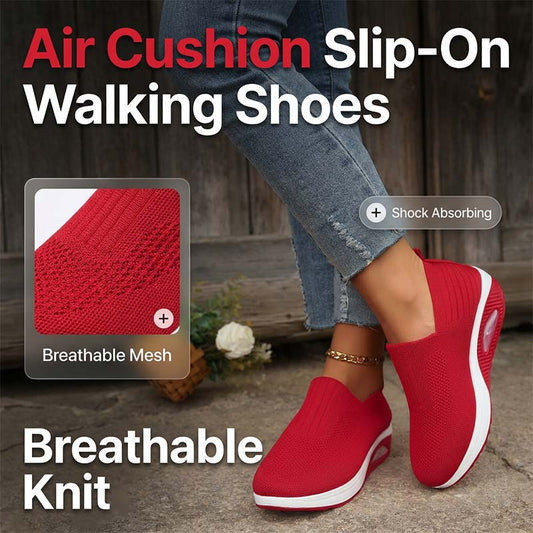 ⏳Time-Limited Special⏰Air Cushion Slip-On Walking Shoes – Breathable, Shock-Absorbing, All-Day Comfort 🌿